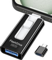 GNASEET USB atmintinė 256GB telefonui, 4 in 1 USB atmintinė telefonui / planšetiniam kompiuteriui / "Android" mobiliajam telefonui / asmeniniam kompiuteriui, USB 3.0 didelės spartos "Flash" atmintinė, telefono išorinės atminties išplėtimo nuotraukų atmin