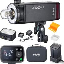 GODOX AD200Pro ll AD200 Pro ll kišeninė blykstė TTL 2.4G 200 Ws 1/8000s HSS 1/512 pilno galingumo, atnaujinta versija su dviem galvutėmis, spalvų grupių indikatoriaus lemputė, "Godox" kišeninė blykstė, skirta C N S O P F fotoaparatams