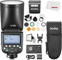 Godox V1 PRO V1 PRO N TTL ličio jonų apvali galvutė Nikon 76Ws HSS 1/8000 su Godox AK-R1 priedų rinkiniu Nikon fotoaparatams