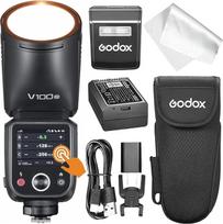 GODOX V100 N fotoaparato blykstė, V100N 100 W jutiklinio ekrano blykstė, TTL HSS 1/8000 s Speedlite, suderinama su Nikon Z6III Z8 Z5 Z50II Z50 Z50 Zfc Z6II Z30 Z6 Z50II Z7II Z8 Z9 ir D3500 D850 D850 D7500 D5600 D750