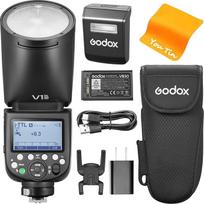 Godox V1Pro-N V1 Pro N TTL fotoaparato blykstė Nikon, Godox V1-N atnaujinta, 2.4G HSS 1/8000s Li-Ion 76Ws apvali blykstės galvutė, naujoviška išorinė blykstė SU-1, V1Pro Nikon fotoaparatams