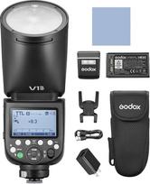 GODOX V1PROS 2.4G belaidė Speedlite fotoaparato blykstė 32 kanalai su M/TTL blykstės režimu 1/8000s HSS su maitinimo šaltinio jungtimi ir nuimama papildoma blykste + 24 vnt. blykstės gelių, skirtų "Sony" fotoaparatams