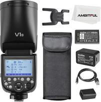 Godox V1S V1-S fotoaparato blykstė Speedlite Lithimu baterija, skirta Sony a7IV a7III a7RIII a7RII a7C a6400 a6000 a9 a77 a350