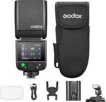 GODOX V480S ETTL fotoaparato blykstė "Sony", GN50 Speedlite 650 blyksčių, 1/8000 s HSS, 1,7 s įkrovimo laikas Integruota 5600K LED nustatymo šviesa su difuzoriumi