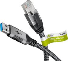 goobay LAN adapteris Ethernet kabelis USB-A 3.2 Gen1 vyriškos lyties į RJ-45 vyriškos lyties