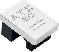 Grafinės plokštės GPU maitinimo adapteris 180 laipsnių "U Turn" jungtis nuo 12+16P iki 16P, skirtas stalinio kompiuterio korpuso kortelės kabeliui PH316 GPU PCIe5.0 16Pin iki 16P U-Turn, sidabrinės spalvos