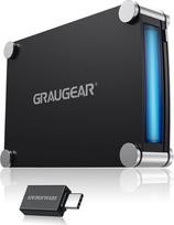 GRAUGEAR išorinis korpusas 1x 5,25 colių SATA diskui Blu-Ray CD-DVD įrenginiui USB 3.0 eSATA jungtis USB-C adapteris G-5251