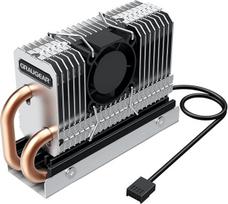 GRAUGEAR M.2 aušintuvas M2 NVMe SSD 2280, 25 mm PWM ventiliatorius su variniu šiluminiu vamzdeliu, aliuminio plunksnomis, galingas M.2 SSD aušinimas