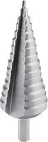 GSR Professional HSS žingsninis grąžtas, HSSG 3,5-40 mm, su tiesiu grioveliu, poliruotas, sustiprintas vamzdžių sriegis PG 7- PG 29, kūginis grąžtas, metalinis grąžtas, kūginis grąžtas, nulupamas grąžtas nerūdijantis plienas