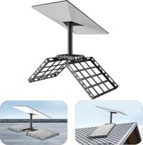 Halterung flach dachziegel kit für Starlink Gen 3 Standard V3 Dish, 360° voll verstellbare dach Halterung rohr, Montage-Rille ohne Bohren/Schrauben roof mount adapter, externes Neigen