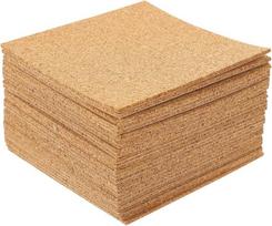 Hemobllo 60 Stück Selbstklebende Korkplatten Quadratisch 100X100X2Mm zum Zuschneiden für Selbstgemacht und Möbelunterlage