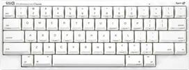 HHKB Professional Classic Type-S mechaninė klaviatūra - kompaktiška 60 %, tylūs "Topre" jungikliai, sniego spalvos (SKU: PA50952-1405 / Modelis: PD-KB8401YSC)