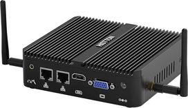 HISTTON mini kompiuteris be ventiliatoriaus J5005, DDR4 8GB RAM 128GB SSD, pramoninis kompiuteris su 2 RS232 COM, dvigubu LAN, "WiFi 5", BT4.2, HD/VGA jungtimi, mini stalinis kompiuteris "Win 11 Pro