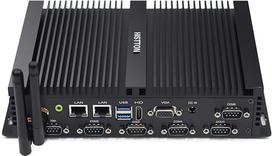HISTTON Mini PC Mini stalinis kompiuteris Core i5-4200U, 8GB RAM, 128GB SSD, dvigubas LAN, BT4.0, pramoninis mini kompiuteris su HD/VGA jungtimi, 6 RS232 COM, mikrokompiuteris Win 10 Pro/Linux