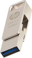 HP 128GB x206c OTG 3.2 Type-C/Type-A metalinė atmintinė