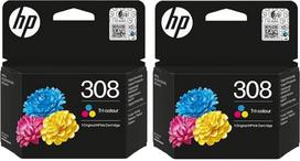 HP 2 x 308 spalvoto rašalo kasetė Envy 6122e 6532e 6520e 6132e 6530e 6120e 6110e 6558e 6110e 6130e Daugiafunkcis spausdintuvas