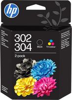 HP 302/304 originalios rašalo kasetės - juodos ir trijų spalvų - 2 pakuotės DeskJet 2300, 2600, 3600, 3700, 3700, 3800, 4600, Envy 4500, 5000, OfficeJet 3800 serijos