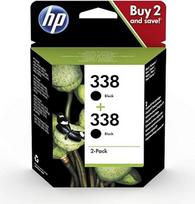 HP 338 2 pakuotės juodos spalvos originalių rašalo kasečių (CB331EE)