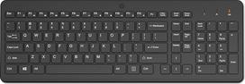 HP 220 belaidė klaviatūra, pilno dydžio QWERTZ vokiško išdėstymo, belaidė 2,4 GHz, "Chiclet" klavišai, 12 sparčiųjų funkcinių klavišų, skaitmeninė klaviatūra, juoda