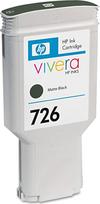 HP 726 rašalo kasetės 300 ml su "Vivera" rašalu matinės juodos spalvos CH575A