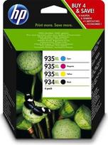 HP 934XL/935XL originali rašalo kasetė Cyan Magenta Yellow Black 1000/825 puslapių (juoda/balta/spalva) (4 vnt.) Gausite 1 pakuotę po 4 vnt.