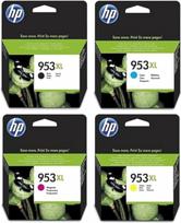 HP 953XL originalios juodos, žydros, purpurinės, geltonos spalvos rašalo kasetės