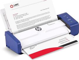 HP kompaktiškas stalinis dvipusis USB mobilusis dokumentų ir nuotraukų skeneris su automatinio padavimo dėže, skirtas nešiojamam dvipusiam skaitmeniniam skenavimui