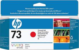 HP originali 73 chromatinės raudonos spalvos rašalo kasetė su "Vivera" rašalu (130 ml)