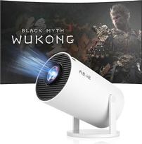 HY300PRO mini projektorius 4K, automatinė horizontali korekcija, 180° pasukamas, "WiFi 6" + BT 5.0, "Android 11.0", lauko namų kino vaizdo projektorius telefonui/PC/Lap/PS5