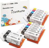 icartouche rašalo kasetės, suderinamos su Canon PGI-580 XXL CLI-581 XXL Pixma TR7550 TR8550 TS6150 TS6250 TS6350 TS8150 TS8240 TS8250 TS8350 TS9150 TS9550 TS6151 TTS6251 TS6351 (4BK 2C 2C 2M 2Y 2PBK)
