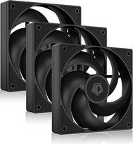 ID-COOLING AS-120-K TRIO 120 mm juodas kompiuterio korpuso ventiliatorius, 3 vnt., aukštos kokybės aušinimas, mažas triukšmas, 27,2 dB(A), ventiliatoriaus greitis nuo 300 iki 2000 aps/min, 58 CFM