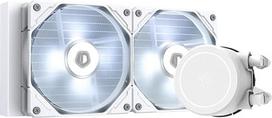 ID-COOLING FROSTFLOW X 240 SNOW CPU vandens aušintuvas, AIO aušintuvas, 240 mm CPU aušintuvas, balta LED šviesa, 2 x 120 mm PWM ventiliatoriai, Intel 1200, 115X, AMD AM4