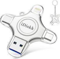 iDiskk MFi sertifikuota 256GB USB atmintinė "iPhone" išorinė "iPad" saugykla "iPhone" USB atmintinė Saugojimo diskas, suderinamas su "iPhone" "iPad Pro" USB C "Android" kompiuteriu ir "iOS16