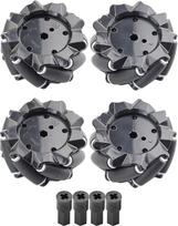 Įkrovos Mecanum ratų Omni padangos su TT / 4 mm / 6 mm stebulėmis, skirtos Arduino STM32 DIY STEM. Žaislų dalys (spalva: 80 mm l stebulės)