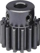 Industrielles Schräggetriebe, 1,5 Modul, Stirnradgetriebe, 1,5 M-15T/16T, Karbonstahl, Schwärzung, Hochfrequenz-Abschreckgetriebe, Bohrungsgröße 5/6/6,35/7/8 mm (Größe: 1,5 M16T (Bohrung 6,35))
