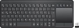 INFINMIND belaidė "Bluetooth" klaviatūra su jutikliniu kilimėliu, "Multi-Touch Trackpad", USB "Plug and Play", "Bluetooth" klaviatūra keliems įrenginiams, skirta "Windows", nešiojamiesiems kompiuteriams, "Android", "Chrome OS