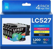 iNKPAD LC527 spausdintuvo kasetės suderinamos su Brother LC527 LC527VAL LC527XL kasetėmis, skirtomis Brother MFC-J4350DW MFC-J4550DW (4 vnt.)