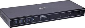 Inline KVM jungiklis 4 krypčių HDMI 2.1, 8K @ 60Hz, USB 3.2, HDR10+, Dolby Atmos, IR ir sparčiųjų klavišų valdymas, RS-232, HDMI jungiklis 4 kompiuteriams, 57885D