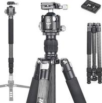 INNOREL RT75C Anglies pluošto trikojis 172 cm "2-in-1" trikojis monopodas Profesionalus didelės apkrovos fotoaparato trikojis Maksimali apkrova 20 kg Maksimalus vamzdis 29 mm su centrine kolonėle N44 rutulinės galvutės trikojo krepšys (RT75C + N44)