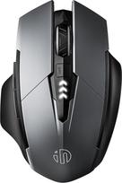 inphic "Bluetooth" pelė, įkraunama trijų režimų 5.0/4.0 + 2.4G belaidė, 800-1600 DPI nešiojamoji, skirta nešiojamiesiems kompiuteriams su MacOS, 6 mygtukai, tylus paspaudimas, patobulinta 700 mAh baterija, pilka