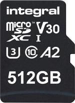 Integruota 512GB "micro SD" kortelė Aukščiausios spartos "microSDXC" iki 100MB/s V30 UHS-I U3