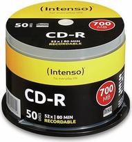 Intenso 1001125 CD-R 52x, 50 vnt., pakuotė "Cakebox