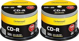 Intenso CD-R tušti diskai (52x greitis, 80 min., 700MB, 50 vijų) (2 vnt.)
