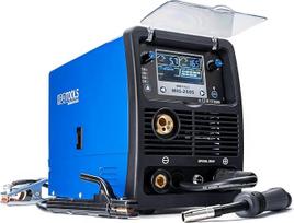 IPOTOOLS MIG-250S 5-in-1 MIG MAG suvirinimo aparatas - sinerginis apsauginis dujinis suvirinimo aparatas su 250 Amperų suvirinimo aparatu be dujinių elektrodų / tinka "E-Hand" / skaitmeninis / IGBT / 230