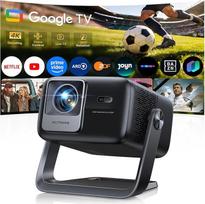 Išmanusis projektorius "Google TV" / 360° pasukamas: 4K projektorius su automatinio fokusavimo/6D geometrijos korekcija, 1080P Full HD WiFi6 ir "Bluetooth" namų kinas / lauko kinas