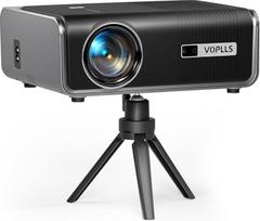 Išmanusis projektorius 4K [suderinamas su "Netflix" ir "Dolby Audio"] VOPLLS automatinio fokusavimo/trapezoidinės korekcijos projektorius, "WiFi6" "Bluetooth" Full HD 1080P projektorius, skirtas namų kinui / lauko kinui, mobiliajam telefonui / kompiuteriu