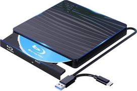 Išorinis "Blu Ray" diskas 50G, C tipo ir USB 3.0 HD 1080P "Bluray" diskas Išorinis "Blu Ray" diskas Išorinis BD CD DVD ROM RW "Blu-ray" diskas, skirtas nešiojamiesiems kompiuteriams "Mac Windows 11/10/8/7/XP/Linux/MacOS Blu Ray
