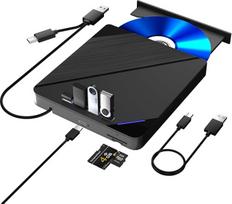 Išorinis "Blu-ray" diskas, 7 in 1, palaiko 100GB diskų skaitymo ir rašymo funkciją, USB 3.0 Type-C "Blu-ray" diskas, BD DVD CD įrašymo įrenginys su 4 USB prievadais, SD/TF kortelės lizdas, suderinamas su "Windows", "Linux