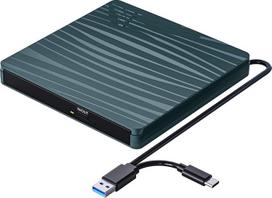 Išorinis CD DVD įrenginys USB 3.0 Type-C Nešiojamasis CD DVD +/-RW įrašymo įrenginys Optinis DVD įrenginys Išorinis DVD įrenginys, skirtas nešiojamiesiems kompiuteriams, kompiuteriams, staliniams kompiuteriams, MacBook, iMac, Windows 11/10/8/7/XP/Linux/Vi