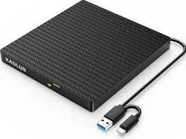 Išorinis DVD CD įrenginys, USB 3.0 USB C Išorinis CD įrenginys, skirtas nešiojamiesiems kompiuteriams Macbook iMac, DVD +/-RW Brenner optinis įrenginys Išorinis DVD įrenginys, skirtas Windows 11/10/8/7/XP/Linux/Vista/MacOS